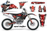 Dirt Bike Graphics Kit Decal Wrap For Yamaha YZ250F YZ450F 2006-2009 HATTER RED SILVER