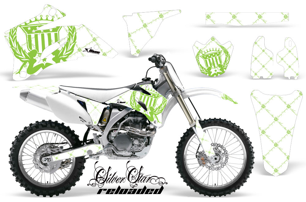 Dirt Bike Graphics Kit Decal Wrap For Yamaha YZ250F YZ450F 2006-2009 RELOADED GREEN WHITE-atv motorcycle utv parts accessories gear helmets jackets gloves pantsAll Terrain Depot