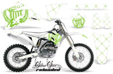 Dirt Bike Graphics Kit Decal Wrap For Yamaha YZ250F YZ450F 2006-2009 RELOADED GREEN WHITE
