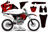 Dirt Bike Graphics Kit Decal Wrap For Yamaha YZ250F YZ450F 2006-2009 RELOADED RED BLACK