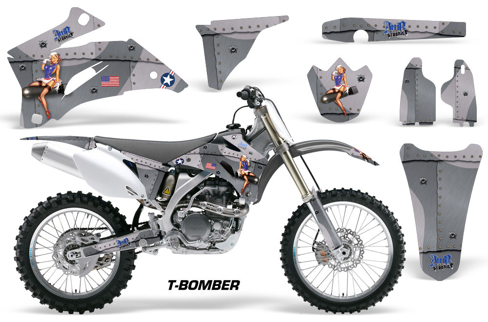 Dirt Bike Graphics Kit Decal Wrap For Yamaha YZ250F YZ450F 2006-2009 TBOMBER SILVER-atv motorcycle utv parts accessories gear helmets jackets gloves pantsAll Terrain Depot