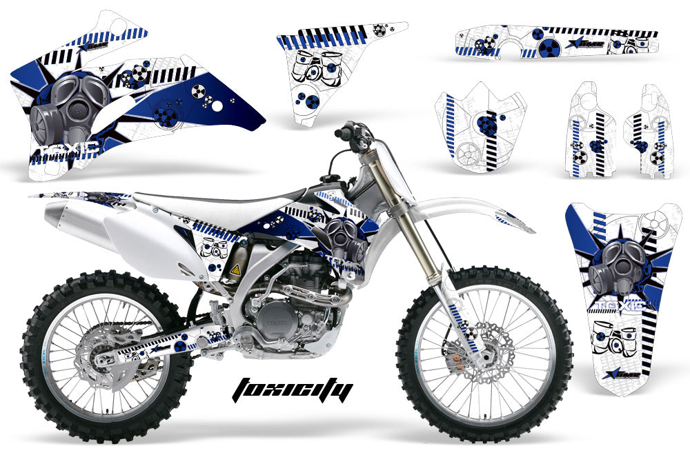 Dirt Bike Graphics Kit Decal Wrap For Yamaha YZ250F YZ450F 2006-2009 TOXIC BLUE WHITE-atv motorcycle utv parts accessories gear helmets jackets gloves pantsAll Terrain Depot