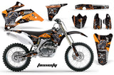 Dirt Bike Graphics Kit Decal Wrap For Yamaha YZ250F YZ450F 2006-2009 TOXIC ORANGE BLACK