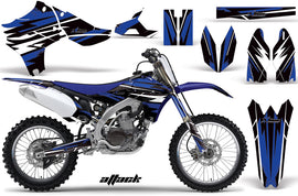 Dirt Bike Graphics Kit Decal Sticker Wrap For Yamaha YZ450F 2010-2013 ATTACK BLUE-atv motorcycle utv parts accessories gear helmets jackets gloves pantsAll Terrain Depot