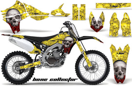 Dirt Bike Graphics Kit Decal Sticker Wrap For Yamaha YZ450F 2010-2013 BONES YELLOW-atv motorcycle utv parts accessories gear helmets jackets gloves pantsAll Terrain Depot