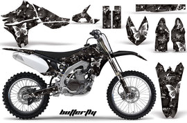 Dirt Bike Graphics Kit Decal Sticker Wrap For Yamaha YZ450F 2010-2013 BUTTERFLIES WHITE BLACK-atv motorcycle utv parts accessories gear helmets jackets gloves pantsAll Terrain Depot