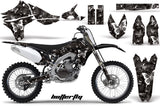 Dirt Bike Graphics Kit Decal Sticker Wrap For Yamaha YZ450F 2010-2013 BUTTERFLIES WHITE BLACK