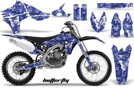 Dirt Bike Graphics Kit Decal Sticker Wrap For Yamaha YZ450F 2010-2013 BUTTERFLIES WHITE BLUE-atv motorcycle utv parts accessories gear helmets jackets gloves pantsAll Terrain Depot