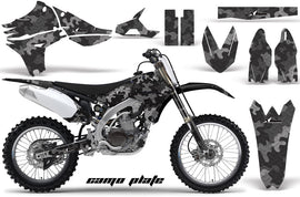 Dirt Bike Graphics Kit Decal Sticker Wrap For Yamaha YZ450F 2010-2013 CAMOPLATE BLACK-atv motorcycle utv parts accessories gear helmets jackets gloves pantsAll Terrain Depot