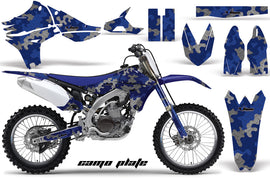 Dirt Bike Graphics Kit Decal Sticker Wrap For Yamaha YZ450F 2010-2013 CAMOPLATE BLUE-atv motorcycle utv parts accessories gear helmets jackets gloves pantsAll Terrain Depot
