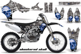 Dirt Bike Graphics Kit Decal Sticker Wrap For Yamaha YZ450F 2010-2013 CHECKERED BLUE