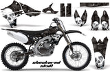 Dirt Bike Graphics Kit Decal Sticker Wrap For Yamaha YZ450F 2010-2013 CHECKERED WHITE BLACK