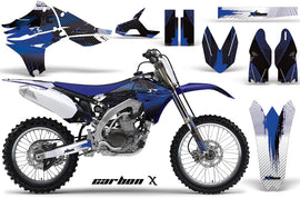 Dirt Bike Graphics Kit Decal Sticker Wrap For Yamaha YZ450F 2010-2013 CARBONX BLUE-atv motorcycle utv parts accessories gear helmets jackets gloves pantsAll Terrain Depot
