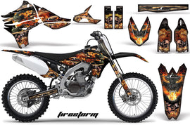 Dirt Bike Graphics Kit Decal Sticker Wrap For Yamaha YZ450F 2010-2013 FIRESTORM BLACK-atv motorcycle utv parts accessories gear helmets jackets gloves pantsAll Terrain Depot