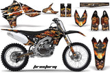 Dirt Bike Graphics Kit Decal Sticker Wrap For Yamaha YZ450F 2010-2013 FIRESTORM BLACK