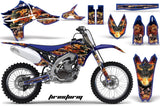 Dirt Bike Graphics Kit Decal Sticker Wrap For Yamaha YZ450F 2010-2013 FIRESTORM BLUE