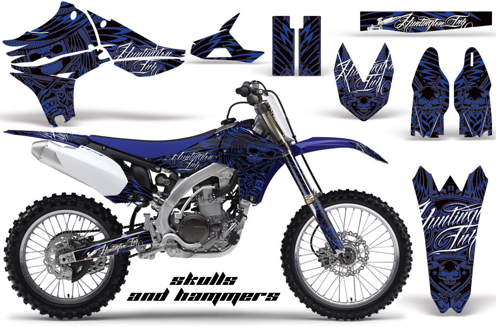 Dirt Bike Graphics Kit Decal Sticker Wrap For Yamaha YZ450F 2010-2013 HISH BLUE-atv motorcycle utv parts accessories gear helmets jackets gloves pantsAll Terrain Depot