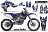 Dirt Bike Graphics Kit Decal Sticker Wrap For Yamaha YZ450F 2010-2013 HATTER SILVER BLUE