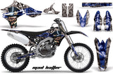 Dirt Bike Graphics Kit Decal Sticker Wrap For Yamaha YZ450F 2010-2013 HATTER BLUE SILVER
