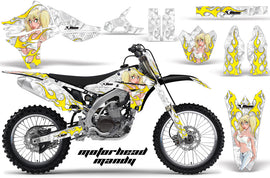 Dirt Bike Graphics Kit Decal Sticker Wrap For Yamaha YZ450F 2010-2013 MOTO MANDY WHITE-atv motorcycle utv parts accessories gear helmets jackets gloves pantsAll Terrain Depot