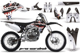 Dirt Bike Graphics Kit Decal Sticker Wrap For Yamaha YZ450F 2010-2013 WARHAWK WHITE