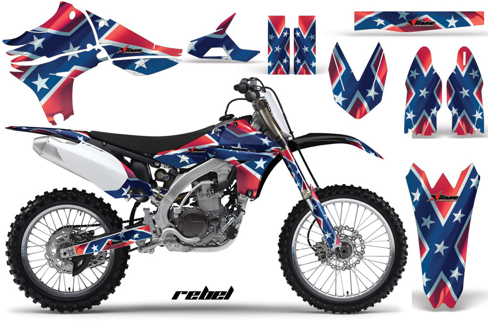 Dirt Bike Graphics Kit Decal Sticker Wrap For Yamaha YZ450F 2010-2013 REBEL-atv motorcycle utv parts accessories gear helmets jackets gloves pantsAll Terrain Depot