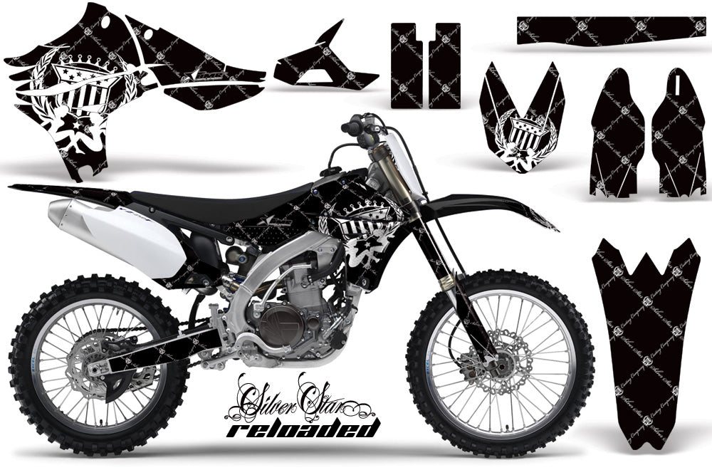 Dirt Bike Graphics Kit Decal Sticker Wrap For Yamaha YZ450F 2010-2013 RELOADED WHITE BLACK-atv motorcycle utv parts accessories gear helmets jackets gloves pantsAll Terrain Depot