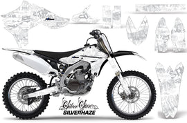 Dirt Bike Graphics Kit Decal Sticker Wrap For Yamaha YZ450F 2010-2013 SSSH SILVER WHITE-atv motorcycle utv parts accessories gear helmets jackets gloves pantsAll Terrain Depot