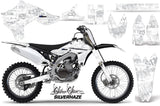 Dirt Bike Graphics Kit Decal Sticker Wrap For Yamaha YZ450F 2010-2013 SSSH SILVER WHITE