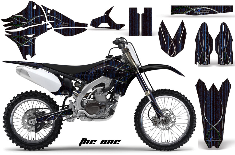 Dirt Bike Graphics Kit Decal Sticker Wrap For Yamaha YZ450F 2010-2013 THE ONE BLUE-atv motorcycle utv parts accessories gear helmets jackets gloves pantsAll Terrain Depot