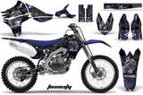 Dirt Bike Graphics Kit Decal Sticker Wrap For Yamaha YZ450F 2010-2013 TOXIC BLACK BLUE