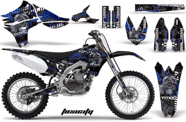 Dirt Bike Graphics Kit Decal Sticker Wrap For Yamaha YZ450F 2010-2013 TOXIC BLUE BLACK-atv motorcycle utv parts accessories gear helmets jackets gloves pantsAll Terrain Depot