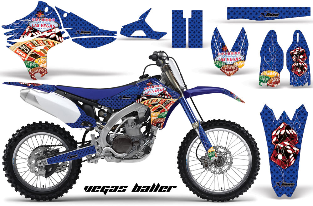 Dirt Bike Graphics Kit Decal Sticker Wrap For Yamaha YZ450F 2010-2013 VEGAS BLUE-atv motorcycle utv parts accessories gear helmets jackets gloves pantsAll Terrain Depot