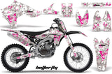 Graphics Kit Decal Sticker Wrap + # Plates For Yamaha YZ450F 2010-2013 BUTTERFLIES PINK WHITE