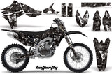 Graphics Kit Decal Sticker Wrap + # Plates For Yamaha YZ450F 2010-2013 BUTTERFLIES WHITE BLACK