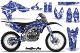 Graphics Kit Decal Sticker Wrap + # Plates For Yamaha YZ450F 2010-2013 BUTTERFLIES WHITE BLUE