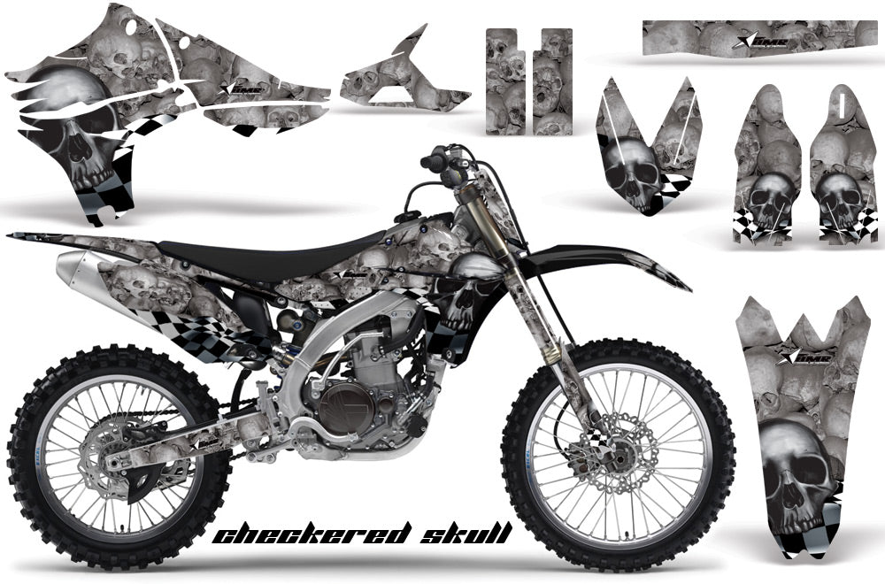 Graphics Kit Decal Sticker Wrap + # Plates For Yamaha YZ450F 2010-2013 CHECKERED BLACK-atv motorcycle utv parts accessories gear helmets jackets gloves pantsAll Terrain Depot