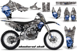 Graphics Kit Decal Sticker Wrap + # Plates For Yamaha YZ450F 2010-2013 CHECKERED BLUE