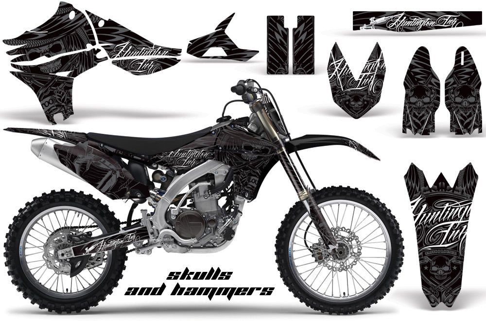 Graphics Kit Decal Sticker Wrap + # Plates For Yamaha YZ450F 2010-2013 HISH SILVER-atv motorcycle utv parts accessories gear helmets jackets gloves pantsAll Terrain Depot