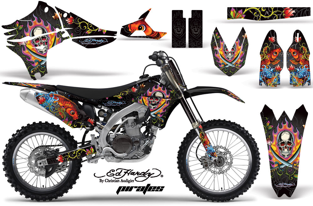 Graphics Kit Decal Sticker Wrap + # Plates For Yamaha YZ450F 2010-2013 EDHP BLACK-atv motorcycle utv parts accessories gear helmets jackets gloves pantsAll Terrain Depot