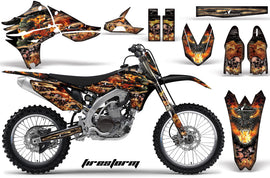 Graphics Kit Decal Sticker Wrap + # Plates For Yamaha YZ450F 2010-2013 FIRESTORM BLACK-atv motorcycle utv parts accessories gear helmets jackets gloves pantsAll Terrain Depot