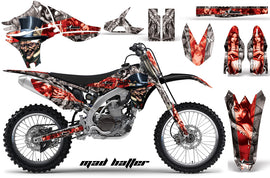 Graphics Kit Decal Sticker Wrap + # Plates For Yamaha YZ450F 2010-2013 HATTER RED SILVER-atv motorcycle utv parts accessories gear helmets jackets gloves pantsAll Terrain Depot