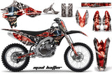 Graphics Kit Decal Sticker Wrap + # Plates For Yamaha YZ450F 2010-2013 HATTER RED SILVER