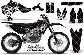 Graphics Kit Decal Sticker Wrap + # Plates For Yamaha YZ450F 2010-2013 RELOADED WHITE BLACK-atv motorcycle utv parts accessories gear helmets jackets gloves pantsAll Terrain Depot