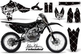 Graphics Kit Decal Sticker Wrap + # Plates For Yamaha YZ450F 2010-2013 RELOADED WHITE BLACK