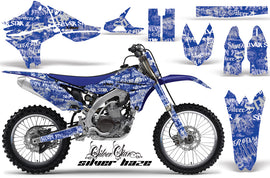 Graphics Kit Decal Sticker Wrap + # Plates For Yamaha YZ450F 2010-2013 SSSH WHITE BLUE-atv motorcycle utv parts accessories gear helmets jackets gloves pantsAll Terrain Depot