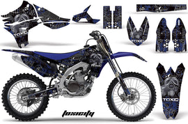 Graphics Kit Decal Sticker Wrap + # Plates For Yamaha YZ450F 2010-2013 TOXIC BLACK BLUE-atv motorcycle utv parts accessories gear helmets jackets gloves pantsAll Terrain Depot