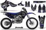 Graphics Kit Decal Sticker Wrap + # Plates For Yamaha YZ450F 2010-2013 TOXIC BLACK BLUE