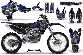 Graphics Kit Decal Sticker Wrap + # Plates For Yamaha YZ450F 2010-2013 TOXIC BLUE BLACK-atv motorcycle utv parts accessories gear helmets jackets gloves pantsAll Terrain Depot