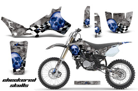 Dirt Bike Graphics Kit Decal Sticker Wrap For Yamaha YZ80 1993-2001 CHECKERED SILVER-atv motorcycle utv parts accessories gear helmets jackets gloves pantsAll Terrain Depot